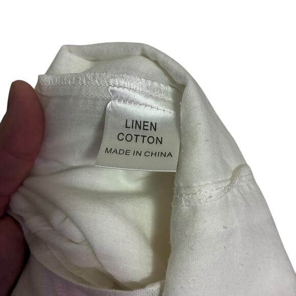 Polly Eloise Linen Blend Tie Front Mini Dress Womens Size 4 - Picture 7 of 9